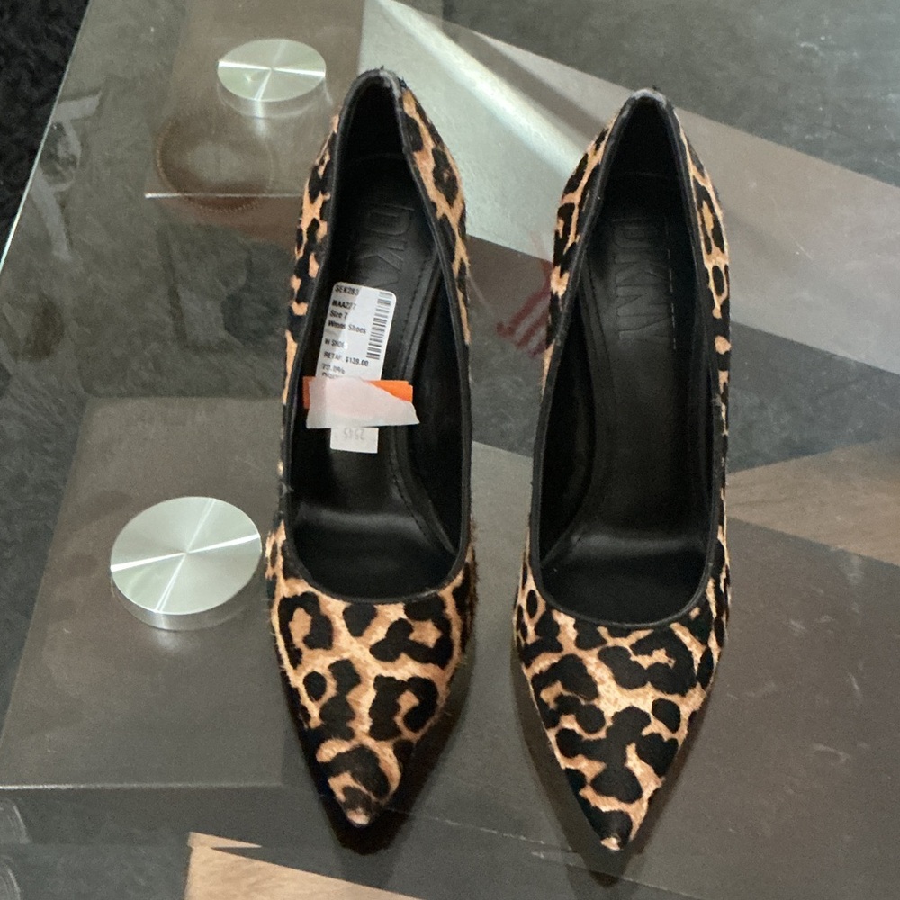 DKNY Leopard Print Heels